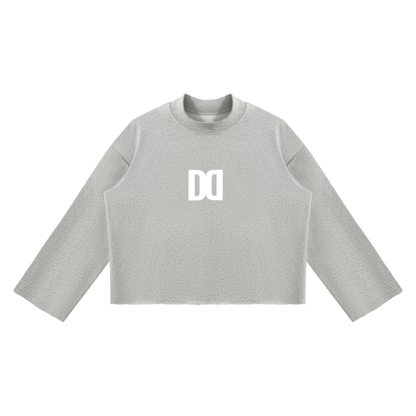 "divide" Long sleeve ( Flower Grey)