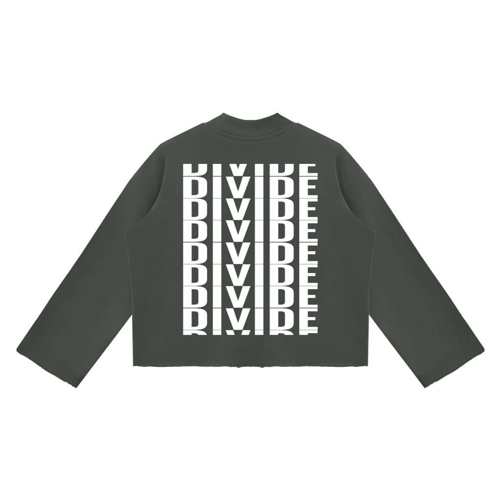 "divide" Long sleeve (Green/Grey)