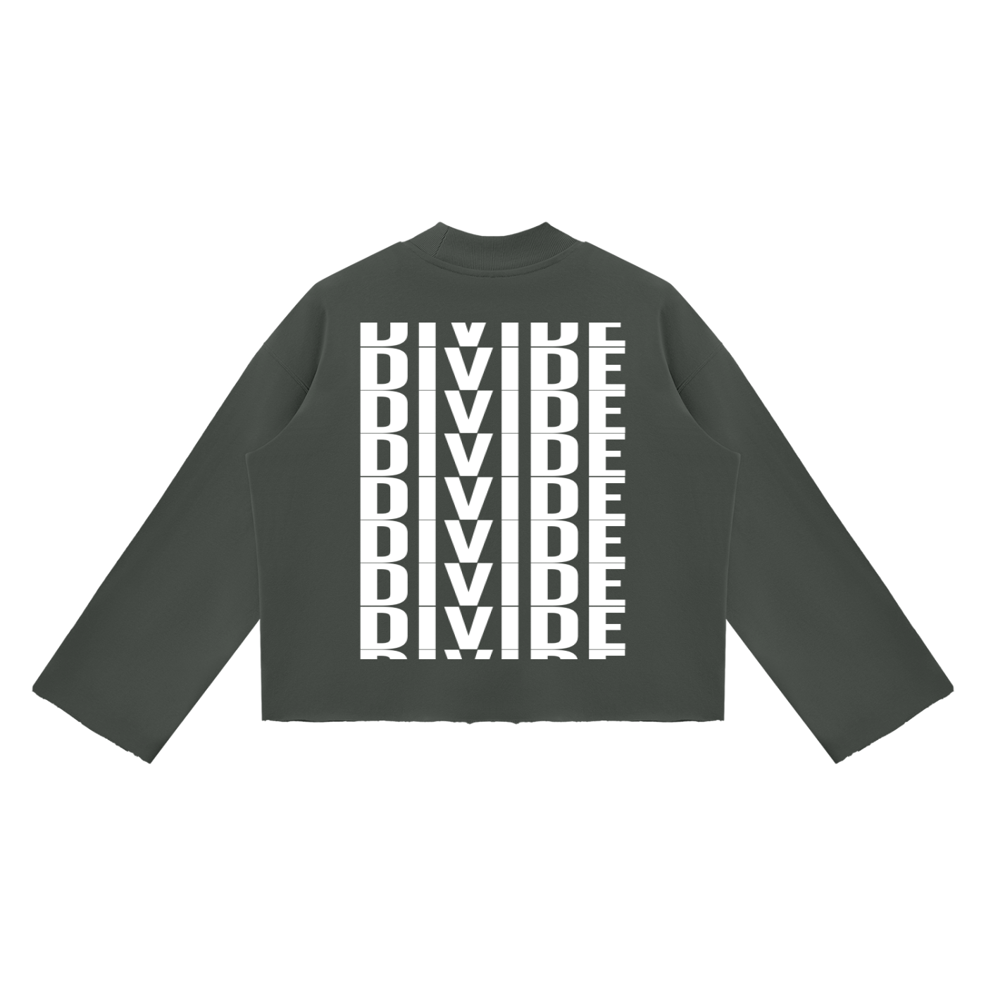 "divide" Long sleeve (Green/Grey)