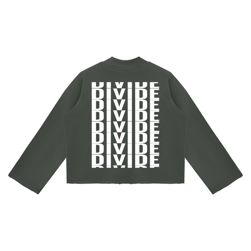 "divide" Long sleeve (Green/Grey)