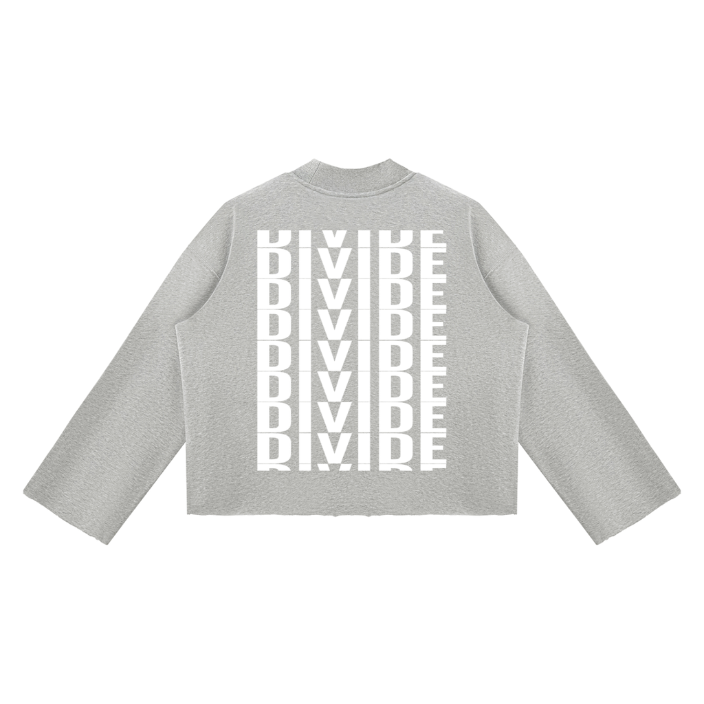 "divide" Long sleeve ( Flower Grey)