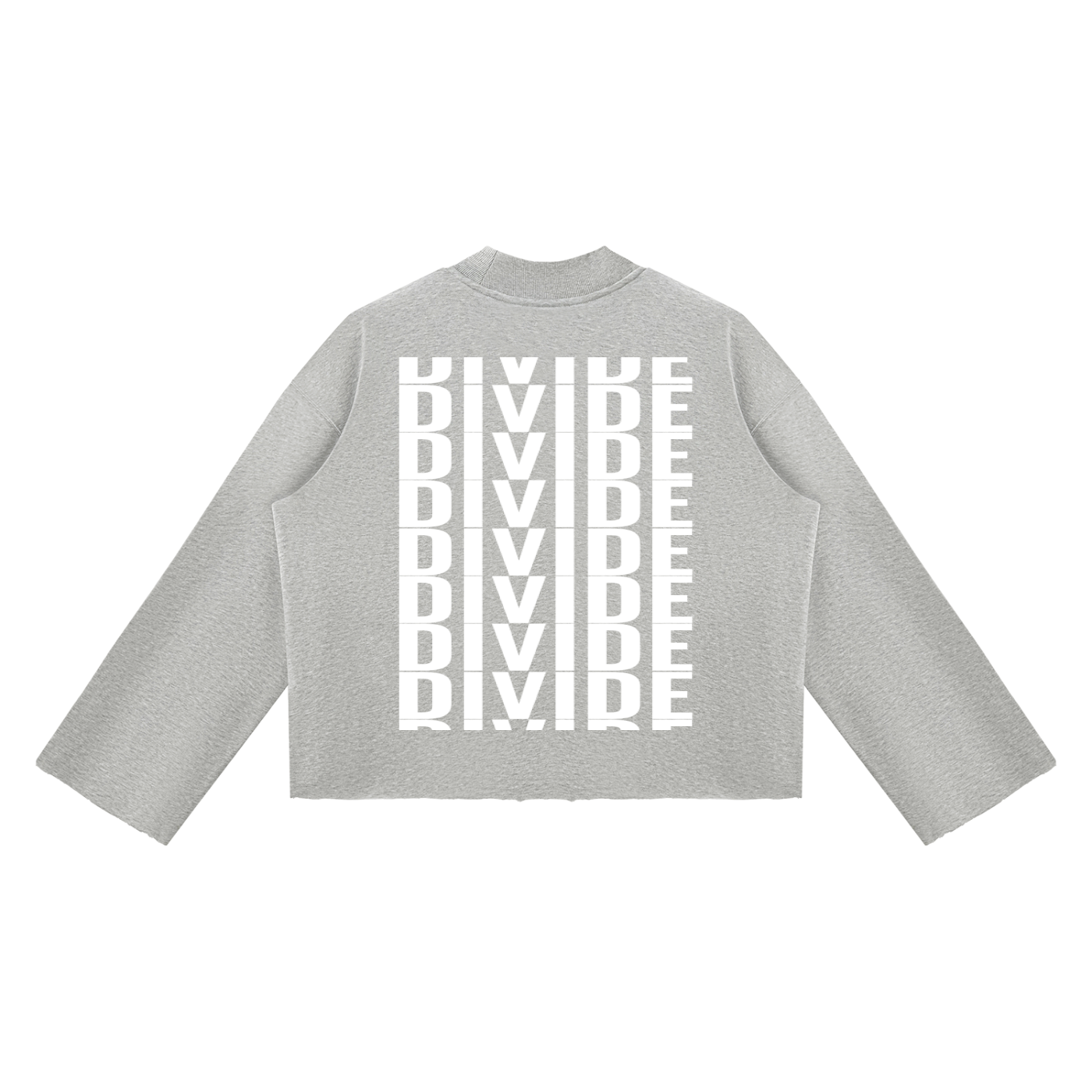 "divide" Long sleeve ( Flower Grey)