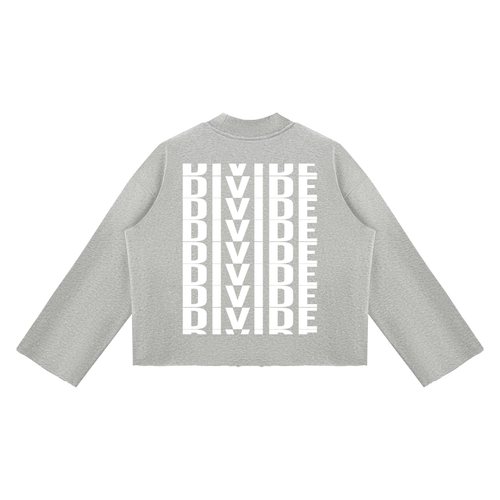 "divide" Long sleeve ( Flower Grey)