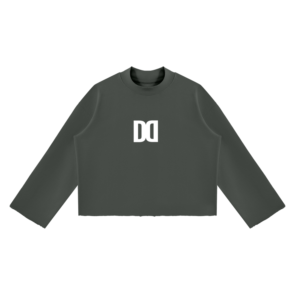 "divide" Long sleeve (Green/Grey)
