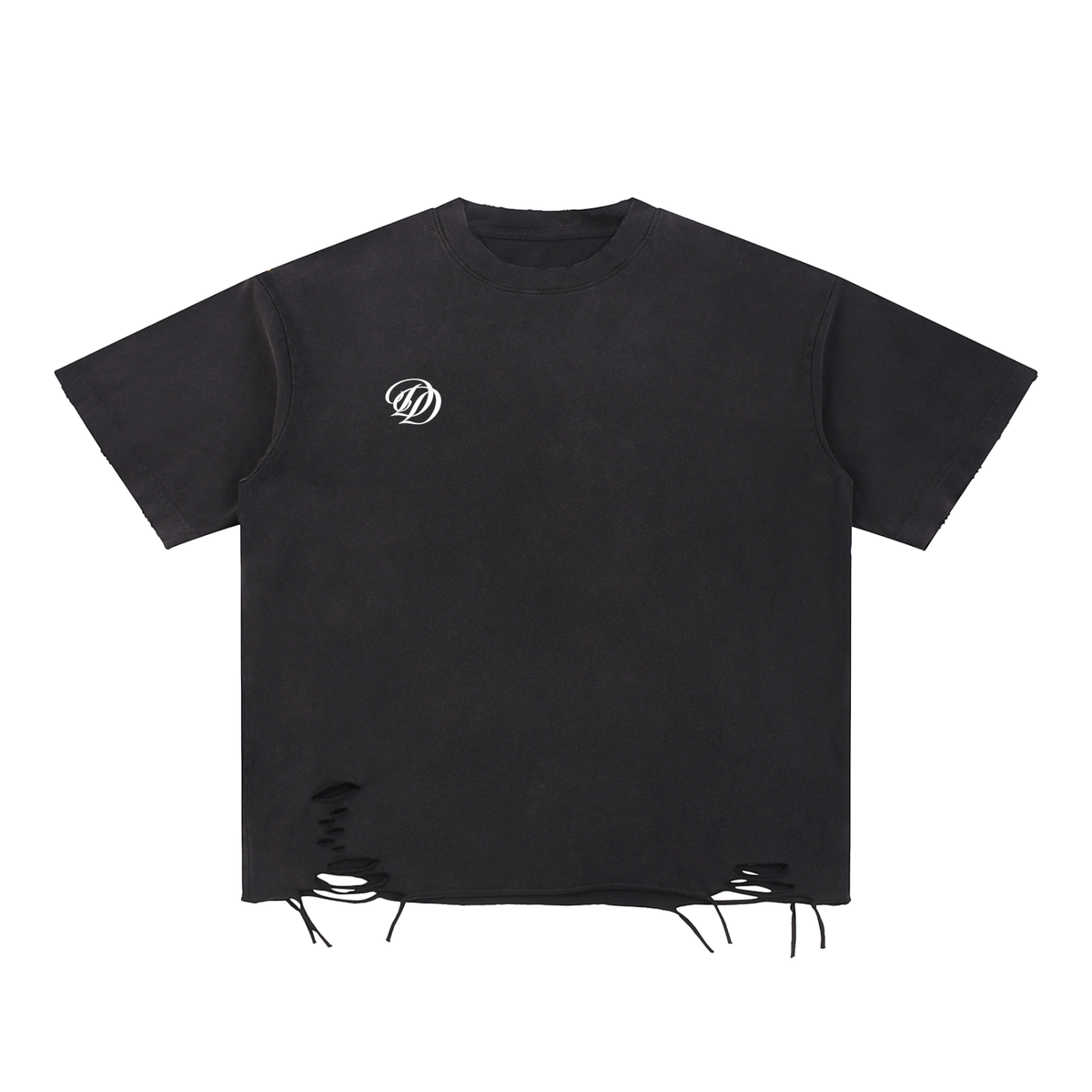 Wash raw hem Divide tee