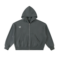 Divide Boxy Zip-Up (Charcoal Grey)