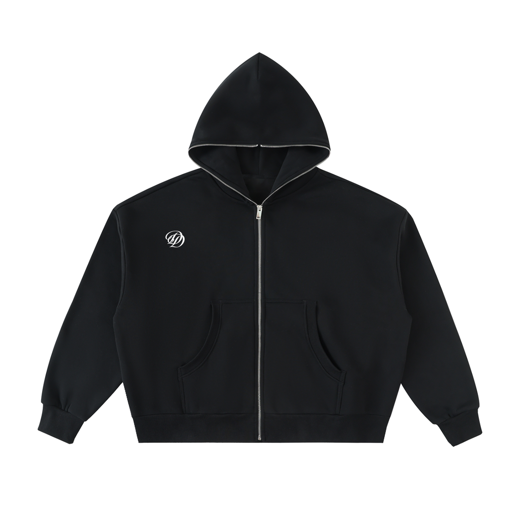 Divide Boxy Zip-Up (Black)