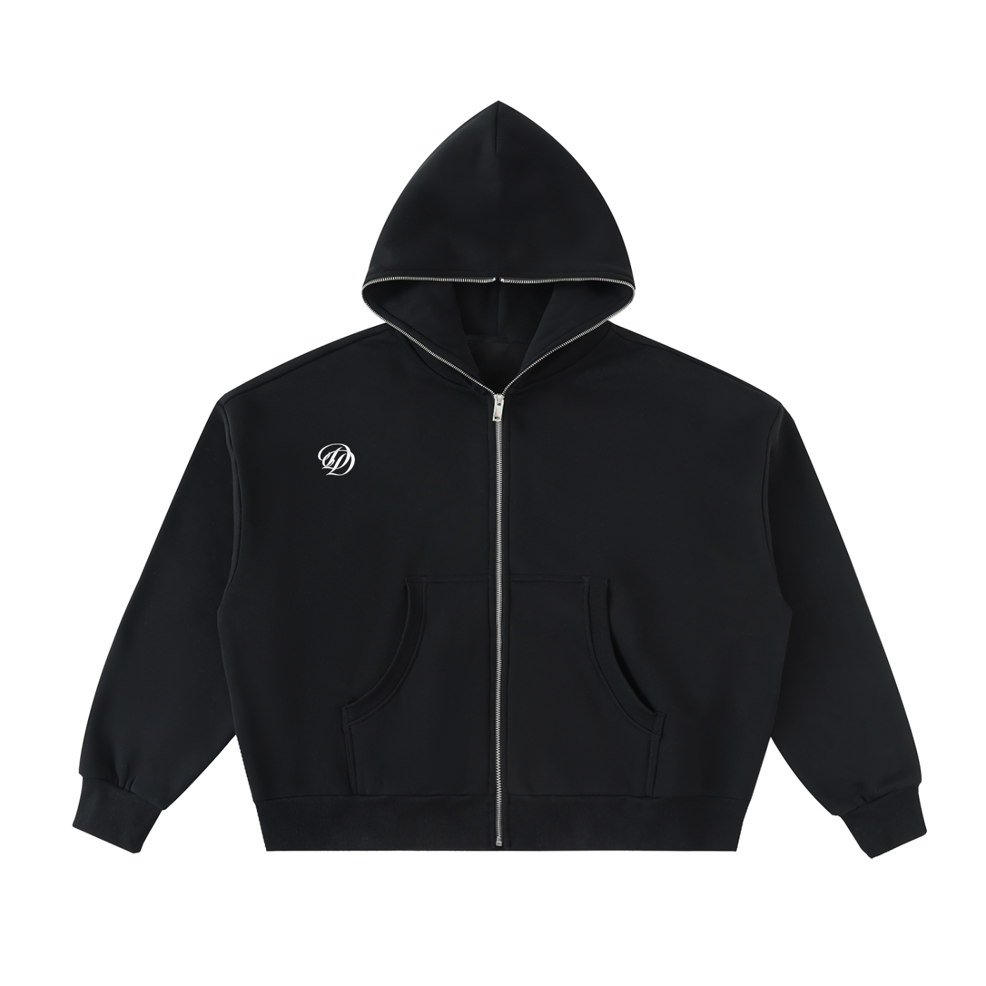 Divide Boxy Zip-Up (Black)