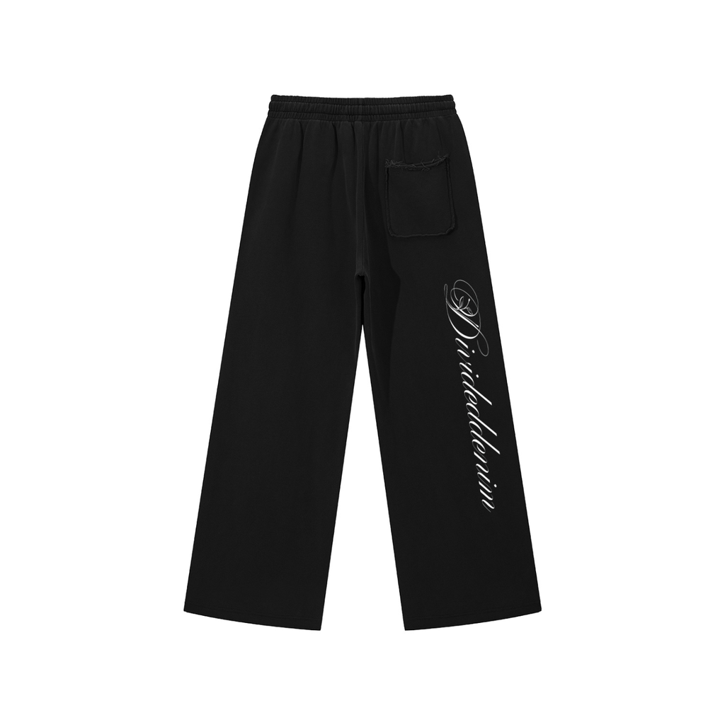 Baggy Divideddenim Sweats (Black)